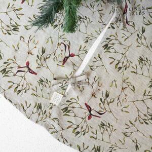 Tappeto rotondo beige sotto l'albero di Natale ø 125 cm Mistletoe - Linen Tales