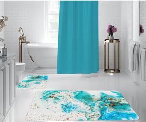 Tappetini da bagno bianchi e blu in set di 2 pezzi - Oyo Concept