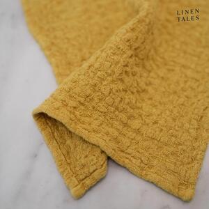Asciugamani di lino in set da 2 26x26 cm Lemon Curry - Linen Tales