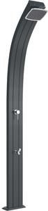 Doccia Solare da Esterno Giardino 30L Miscelatore e Lavapiedi Arkema Spring Grigio Antracite