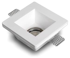 Faretti da incasso Eurekaled in gesso ceramico, colore bianco, confezione da 1 pezzo