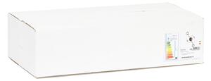 Plafoniera rustico Mirella Eco bianco, in vetro, 26x30 cm, 2 luci