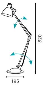 Eglo 82939 - Lampada da tavolo TIME 1xE27/60W/230V