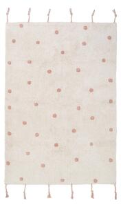 Tappeto in cotone beige e rosa fatto a mano, 100 x 150 cm Numi - Nattiot