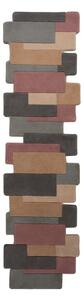 Tappeto in lana marrone 60x230 cm Collage - Flair Rugs