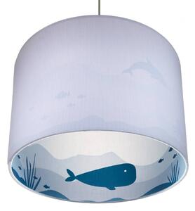 Waldi-Leuchten GmbH Lampada a sospensione profilo balena in grigio/blu