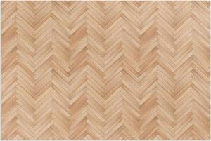 Pavimento in legno a listoni a spina di pesce – Tappeto in vinile – 100x150 cm – Tappeto per esterni – Adatto per terrazze – Resistente agli agenti atmosferici – Design moderno