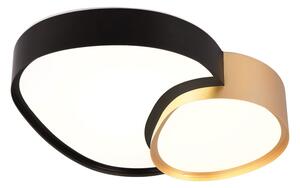 Plafoniera a LED in nero e oro 36x43,5 cm Rise - Trio