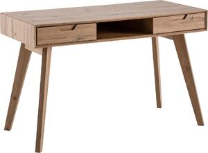 WOHNLING Scrivania 120x55x77 cm Decorazione rovere con spazio contenitivo Scrivania da ufficio in stile scandinavo con cassetti HomeOffice Tavolo per laptop Tavolo per computer Studio