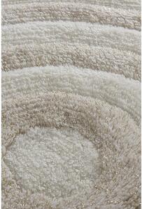 Set di 3 tappetini da bagno crema con fili d'oro Wave - Foutastic