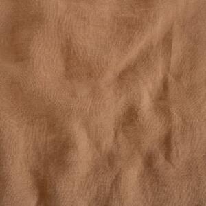 Lenzuolo di lino elasticizzato marrone 200x200 cm Camel - Linen Tales