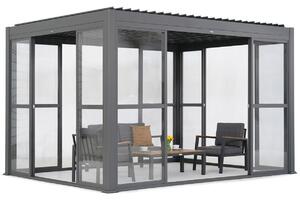 Pergola autoportante Lagos 3x3 con porta su 4 lati Garden Point antracite