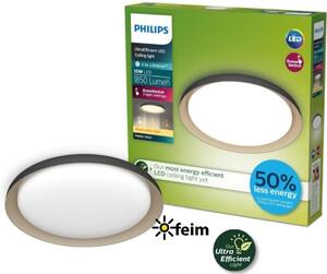 Philips UltraEfficient 8720169301092 Pebblo plafoniera D320mm LED 10W/1850lm 2700K Nero, beige, SceneSwitch