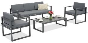 Set di mobili da giardino in alluminio Merlo per 5 persone Garden Point antracite