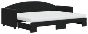 VidaXL Divano letto estraibile con materasso Nero 80x200 cm Velluto