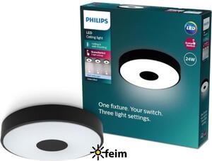 Philips Lampada da soffitto, 24 W, LED, IP20, Nero