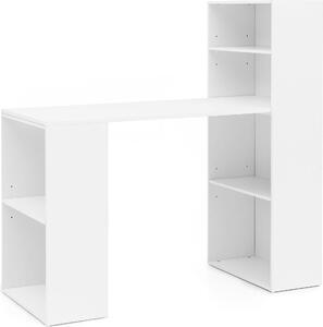 Scrivania WL5.692 con ripiano 120 x 120 x 53 cm bianco opaco