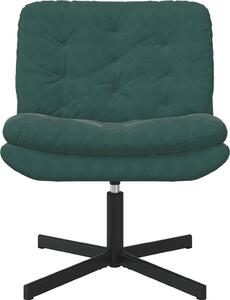 VidaXL Sedia relax girevole verde scuro 63 x 75 x 76 cm velluto