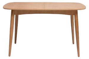 Tavolo da pranzo rettangolare allungabile in legno chiaro di quercia L130-160 cm HELMA