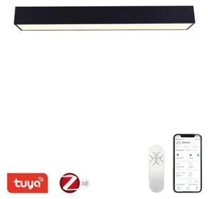 IMMAX NEO CANTO SMART plafoniera 90x15cm, 50W nero Zigbee 3.0, TUYA