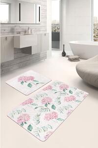 Tappetini da bagno bianchi e rosa in set da 2 60x100 cm - Mila Home