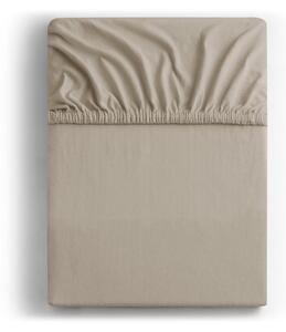 Lenzuolo con angoli marrone chiaro in jersey 200x200 cm Amber – Restilo