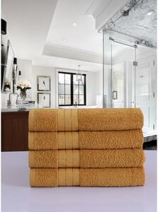 Asciugamani in cotone color senape in set da 4 50x100 cm - Good Morning