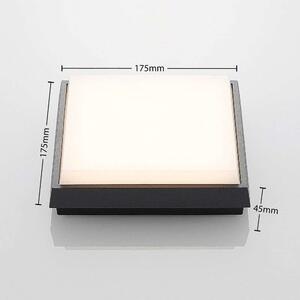 Lucande - Amra LED Quadrato Plafoniera da Esterno 17,5 Grigio Scuro Lucande