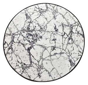 Tappeto da bagno Marble Circle bianco e nero, ø 100 cm - Foutastic