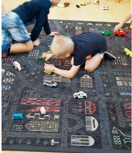 Tappeto nero reversibile per bambini , 140 x 200 cm Ülejõe - Narma