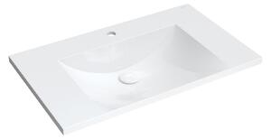 Omnires M+ lavabo 76x46 cm rettangolare da mobile bianco NAXOS760BP