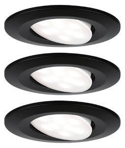 Paulmann Calla LED incasso 3x, nero, orientabile