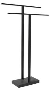 Portasciugamani in metallo nero, altezza 86 cm - Blomus