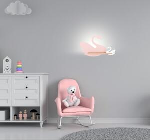 Apparecchio per bambini bianco e rosa Swan - Candellux Lighting