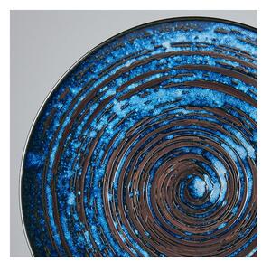 Piatto in ceramica blu Swirl, ø 29 cm Copper - MIJ