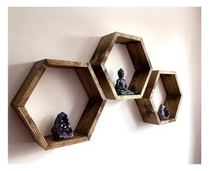 Set di 3 mensole da parete in legno Bee - Evila Originals
