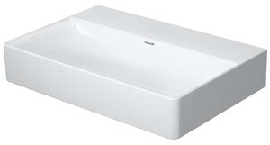 Duravit DuraSquare - lavabo 600x400 mm, senza troppopieno, senza foro per miscelatore, DuraCeram, WonderGliss, bianco 23566000701