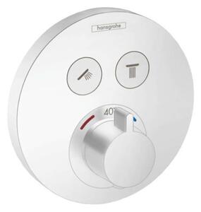 Hansgrohe Shower Select - Miscelatore termostatico ad incasso per 2 utenze, bianco opaco 15743700