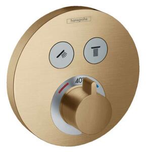 Hansgrohe Shower Select - Miscelatore termostatico ad incasso per 2 utenze, bronzo spazzolato 15743140