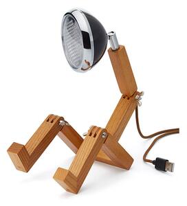 Piffany Copenhagen - Mr. Wattson Mini Lampada da Tavolo USB Ash/Fashion Nero