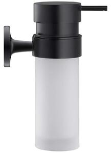 Duravit Starck T - Dispenser di sapone liquido con supporto, nero opaco/vetro opaco 0099354600