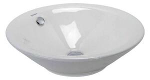 Duravit Starck 1 - Lavabo da appoggio senza foro con troppopieno, diametro 530 mm, bianco - lavabo da appoggio 0408530000