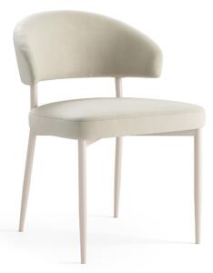 IRIS Beige Sabbia (tessuto Victoria A80)/telaio beige - MODERNA SEDIA IMBOTTITA PER SALONE/SALA DA PRANZO BOHO