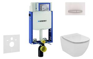 Geberit Combifix - Modulo di installazione per WC sospesi con placca di comando Sigma50, binaco alpino + WC e copriwater, Aquablade, SoftClose, Ideal Standard Tesi 110.302.00.5 NU8