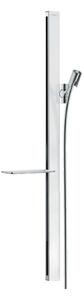 Hansgrohe Unica'E - Asta saliscendi doccia 900 mm, con flessibile doccia, bianco/cromato 27640400