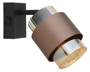 Globo 15560-1C - Faretto da parete MILLEY 1xE27/40W/230V nero/bronzo