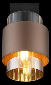 Globo 15560-1C - Faretto da parete MILLEY 1xE27/40W/230V nero/bronzo