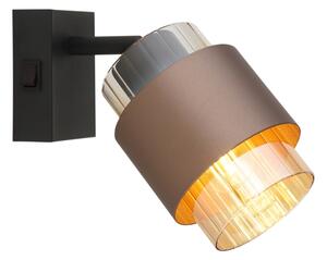 Globo 15560-1C - Faretto da parete MILLEY 1xE27/40W/230V nero/bronzo