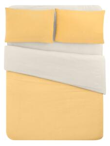 Lenzuolo matrimoniale in cotone giallo e panna / lenzuolo matrimoniale esteso 200x220 cm - Mila Home