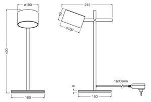 Osram - Lampada da tavolo dimmerabile a LED DECOR KYOTO LED/12W/230V nera